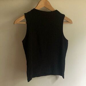 Zara Black Fitted Sleeveless Tank Top